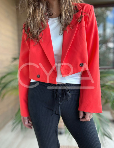 Blazer corto rojo