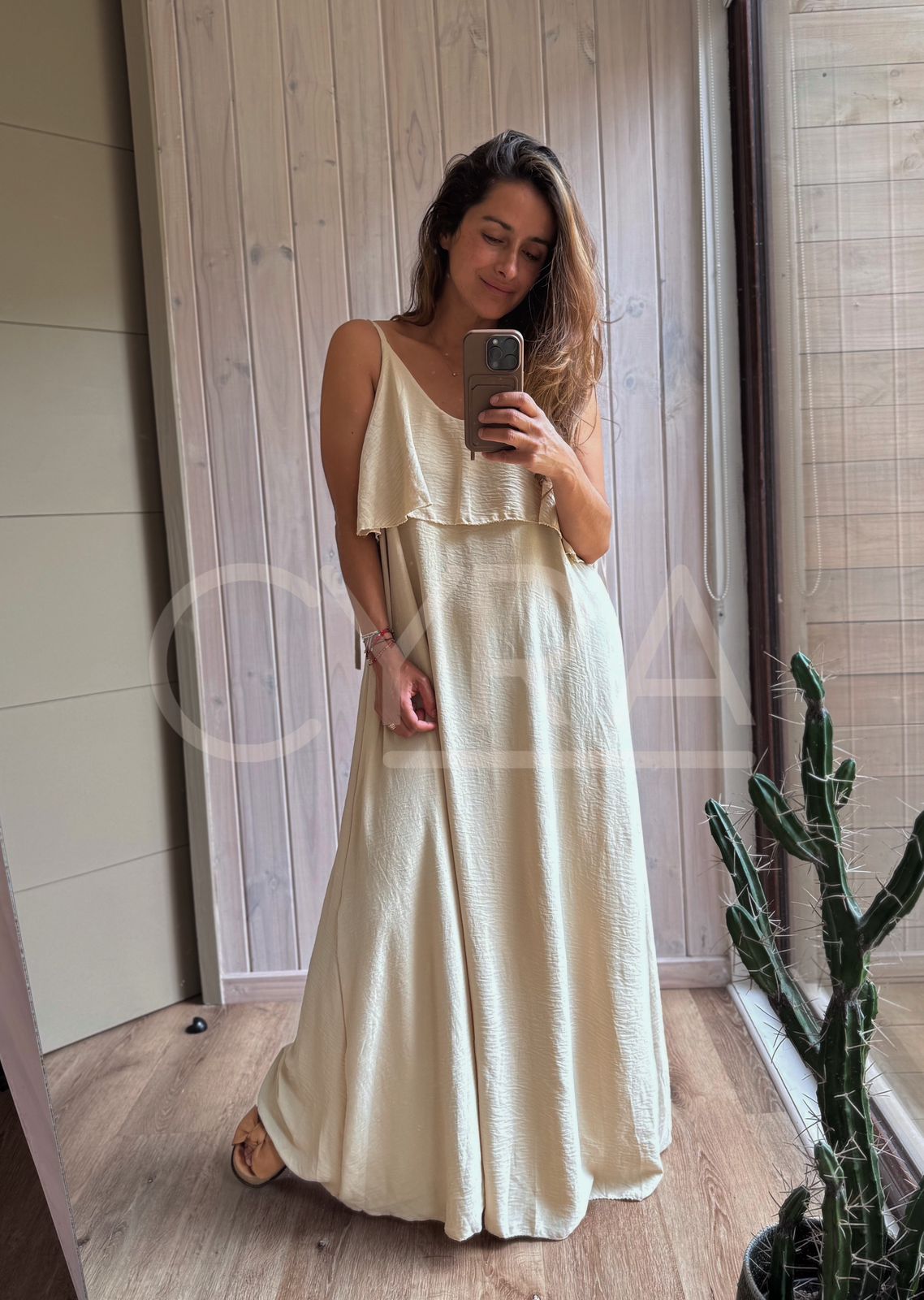 Vestido Camila crudo