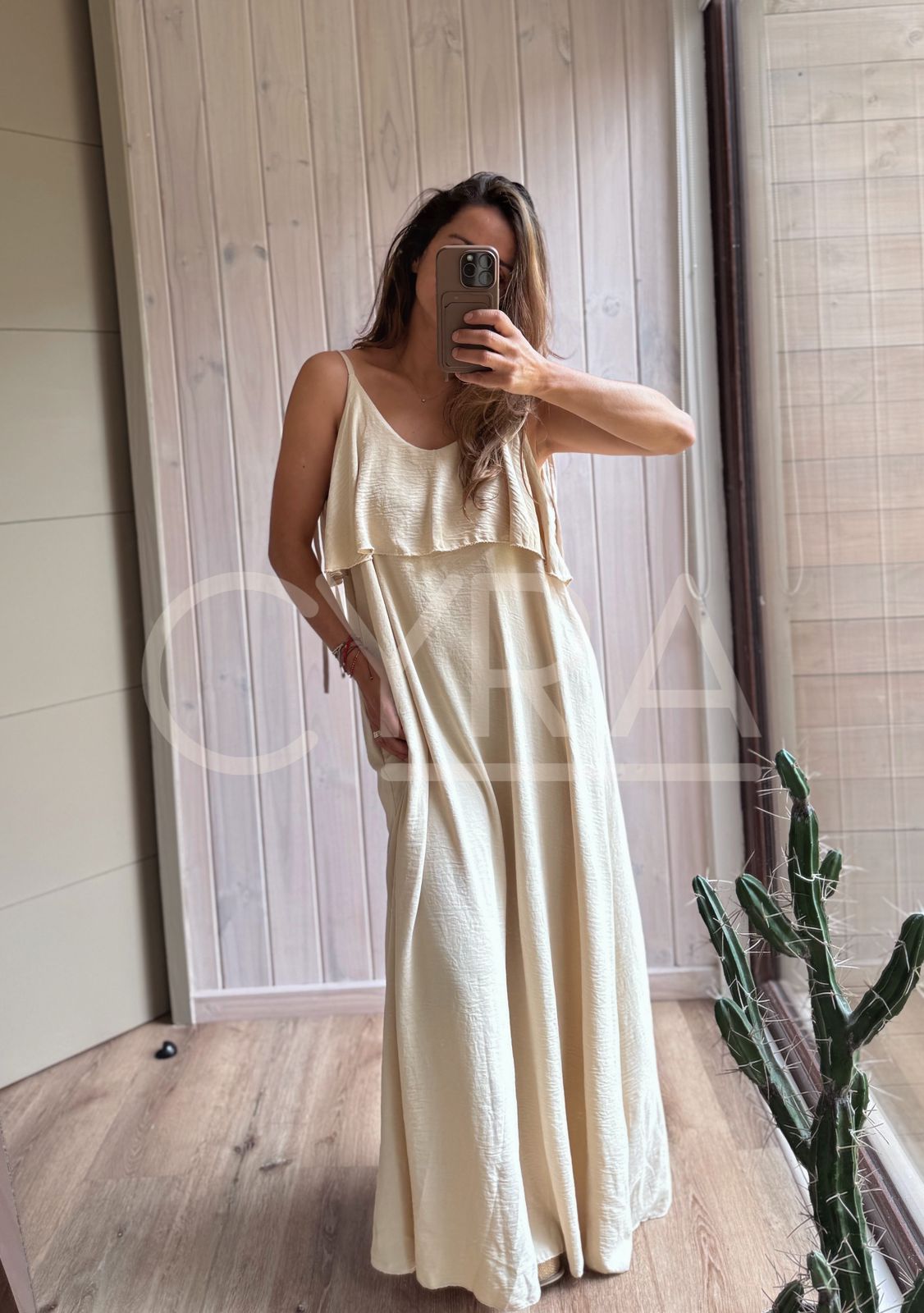 Vestido Camila crudo