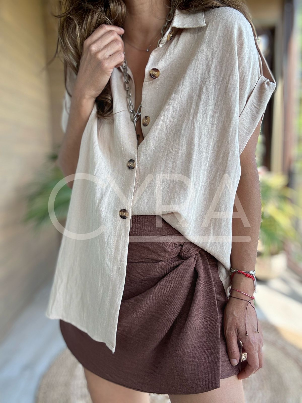 Falda Pantalon Grecia Chocolate