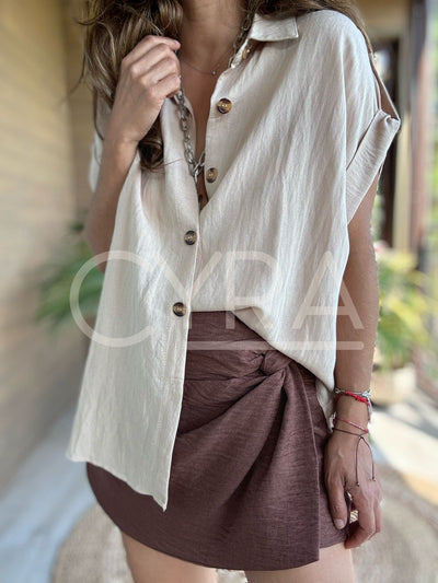 Falda Pantalon Grecia Chocolate