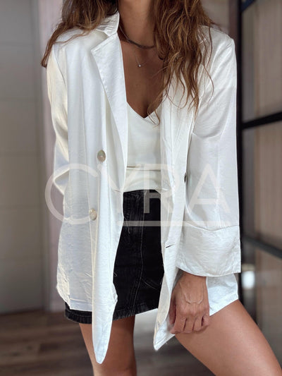 Blazer razo blanco