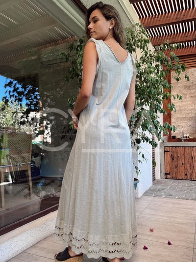 Vestido Doris beige claro