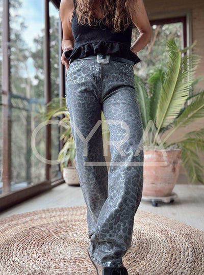 Pantalón animal print metal