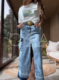 Falda Jeans Cargo