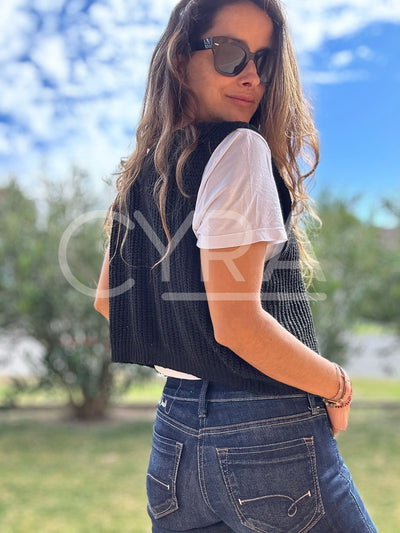 Chaleco sin mangas negro