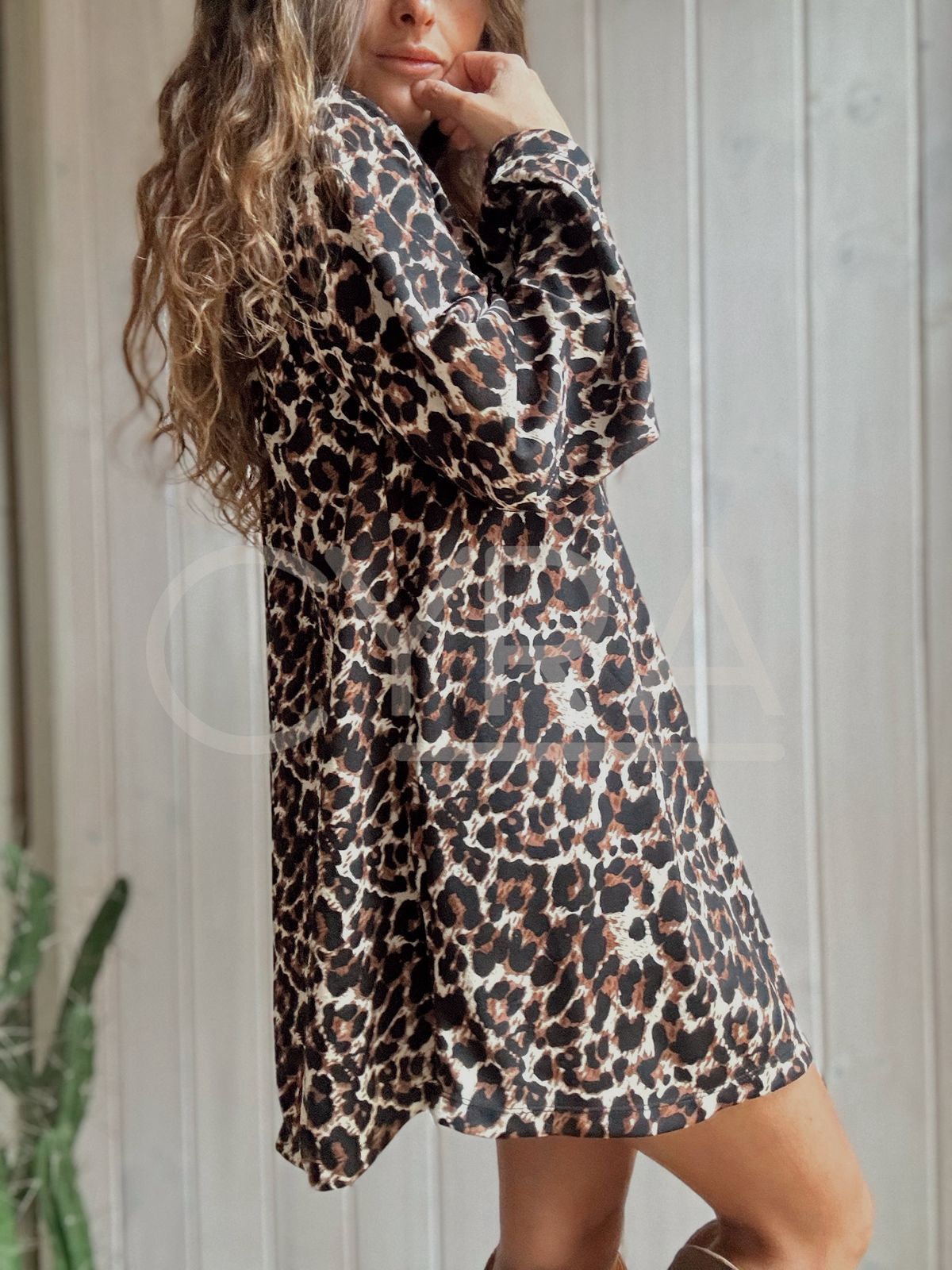 Vestido animal print corto (colección exclusiva Cyra)
