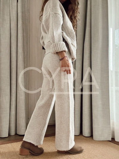 Conjunto de lana Crudo