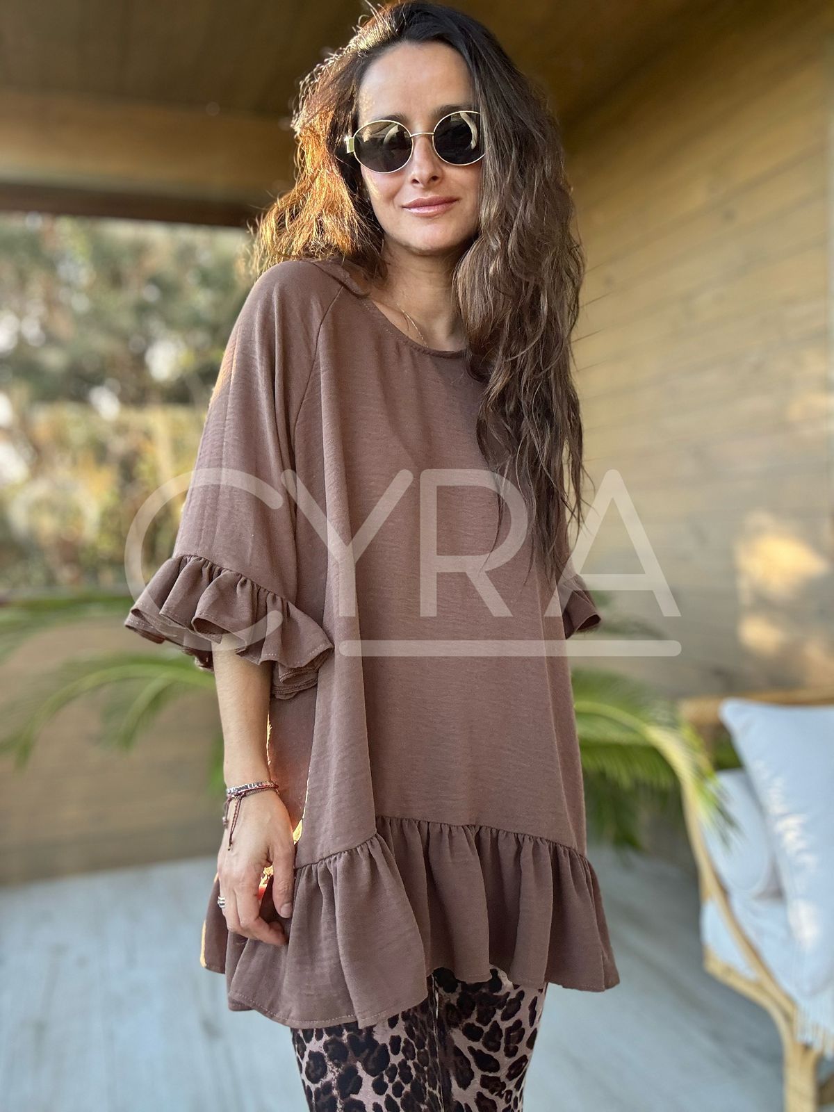 Blusón café - Colección CYRA