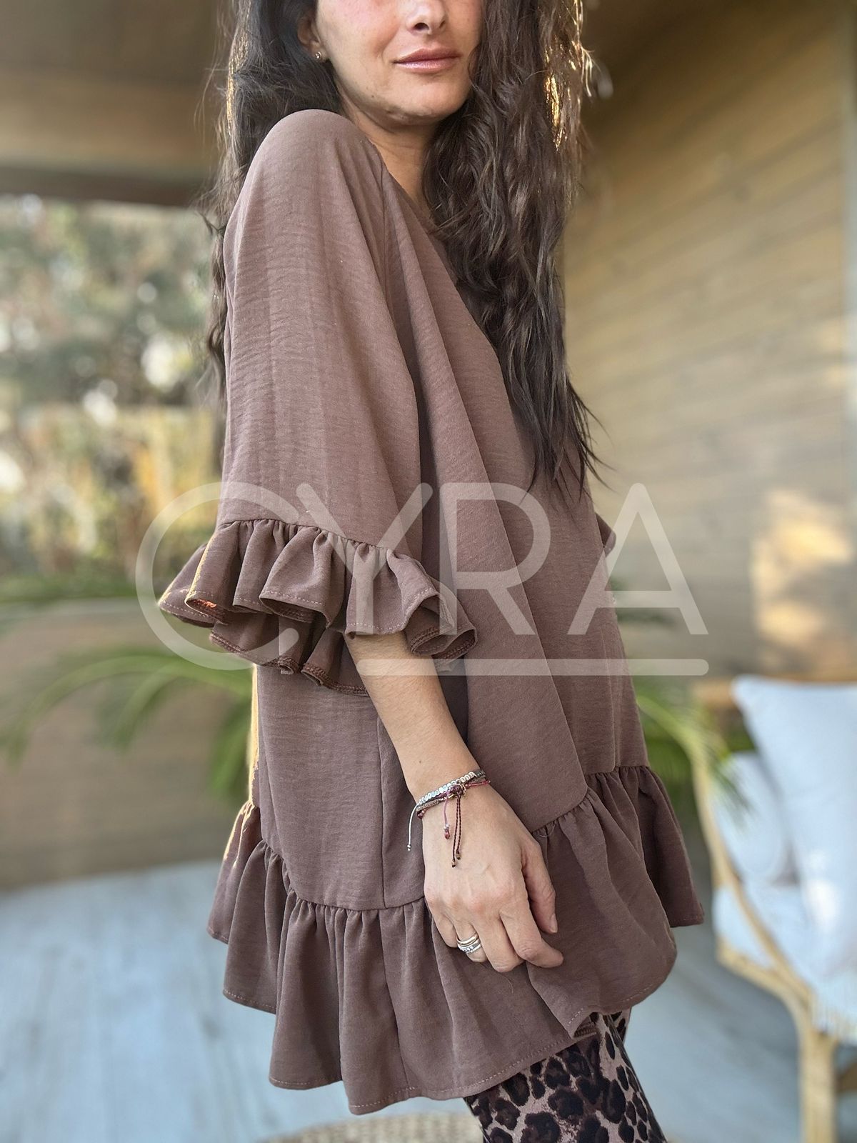 Blusón café - Colección CYRA