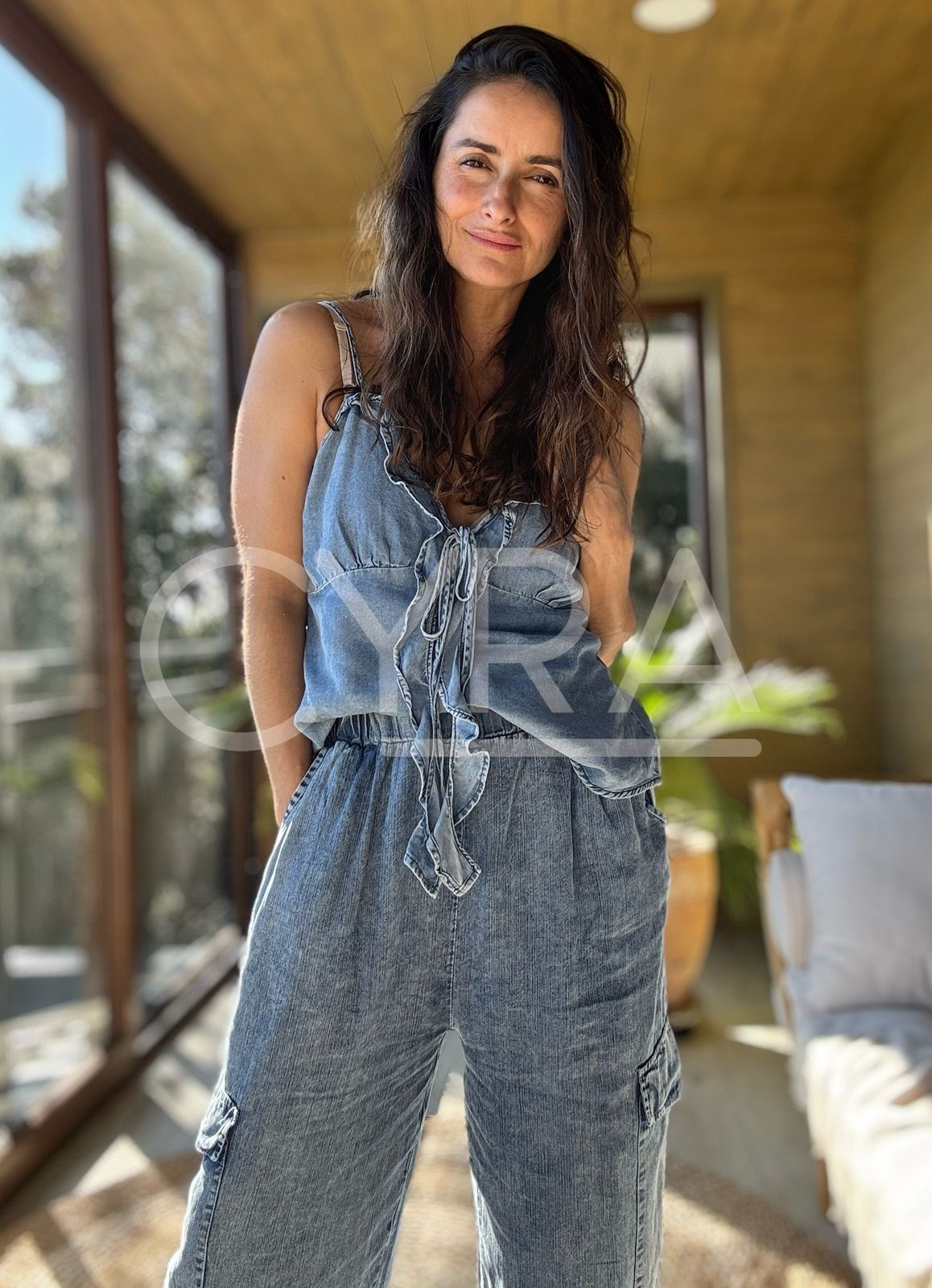 Blusita tencel desgastado