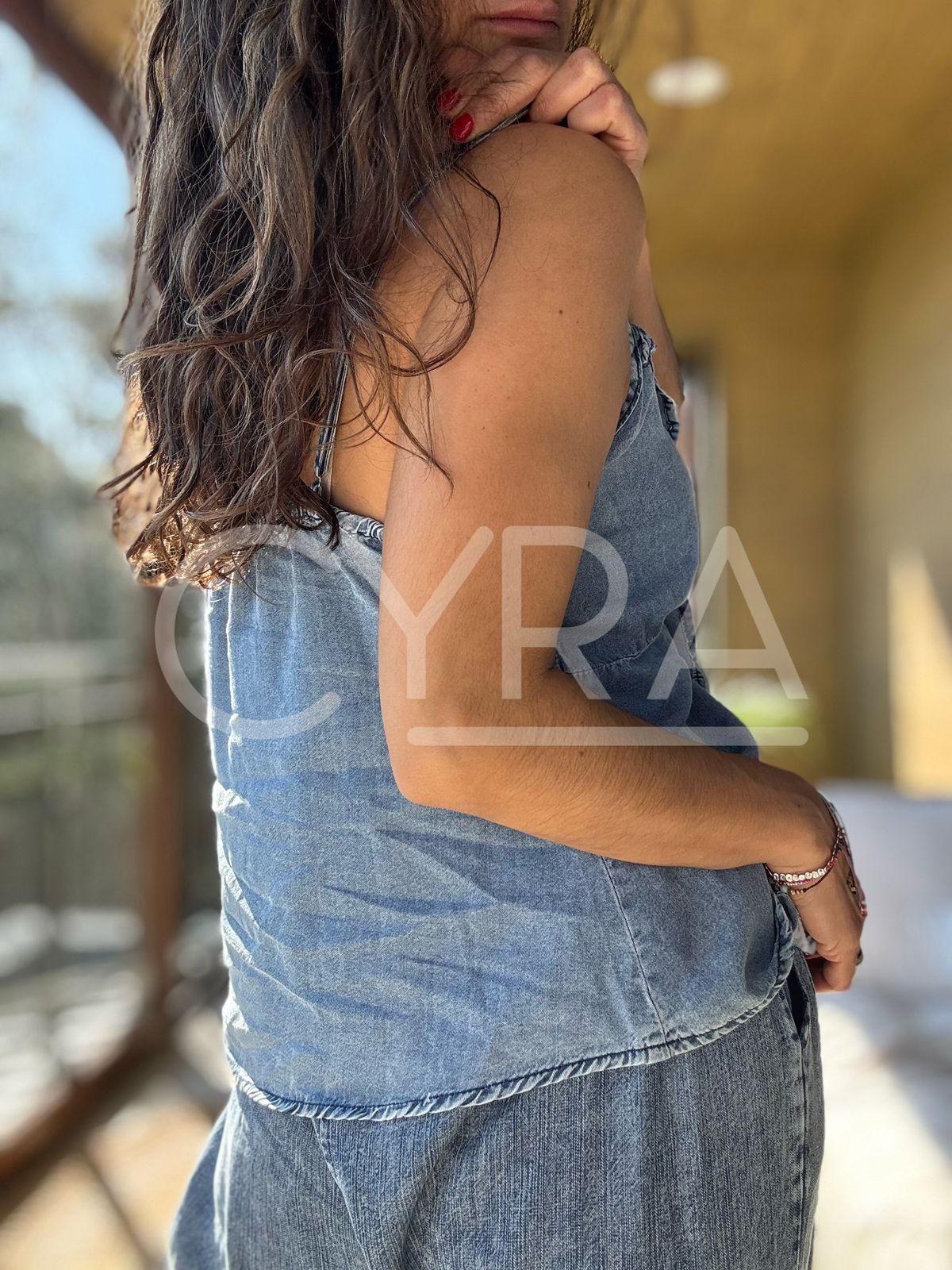 Blusita tencel desgastado