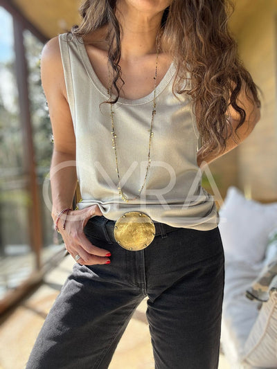 Polera patina dorada