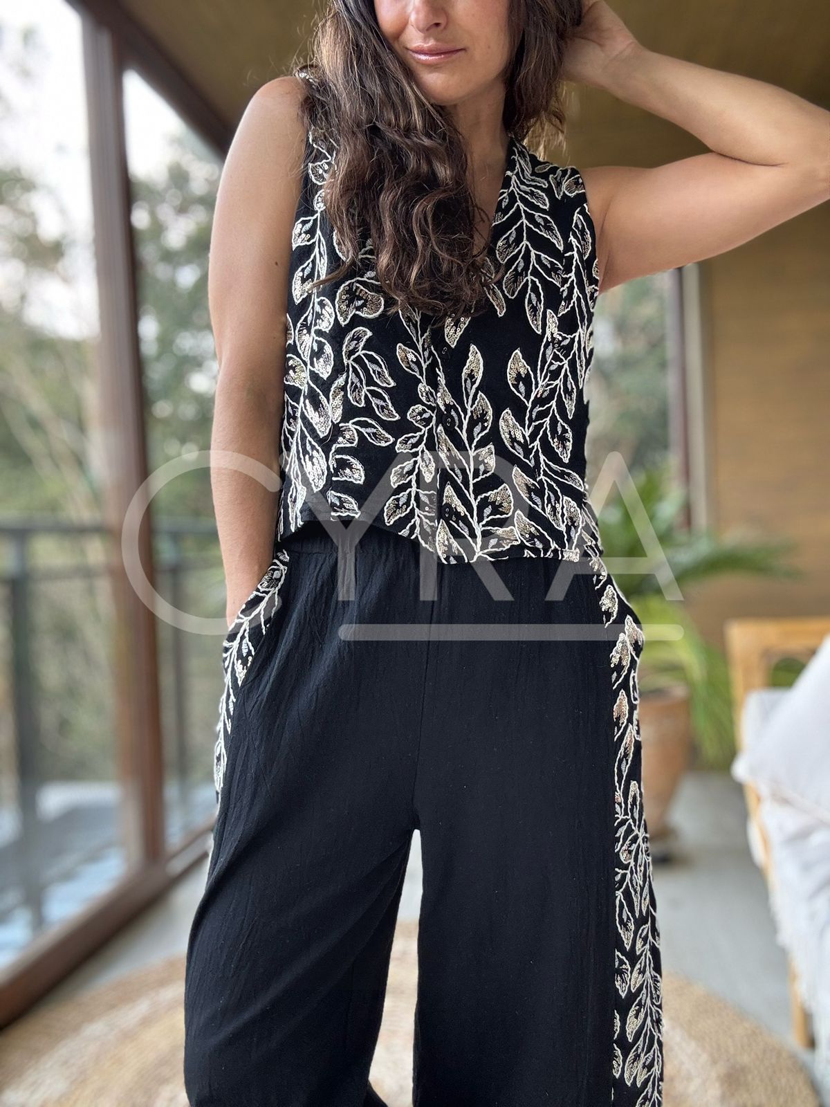 Conjunto Lía negro