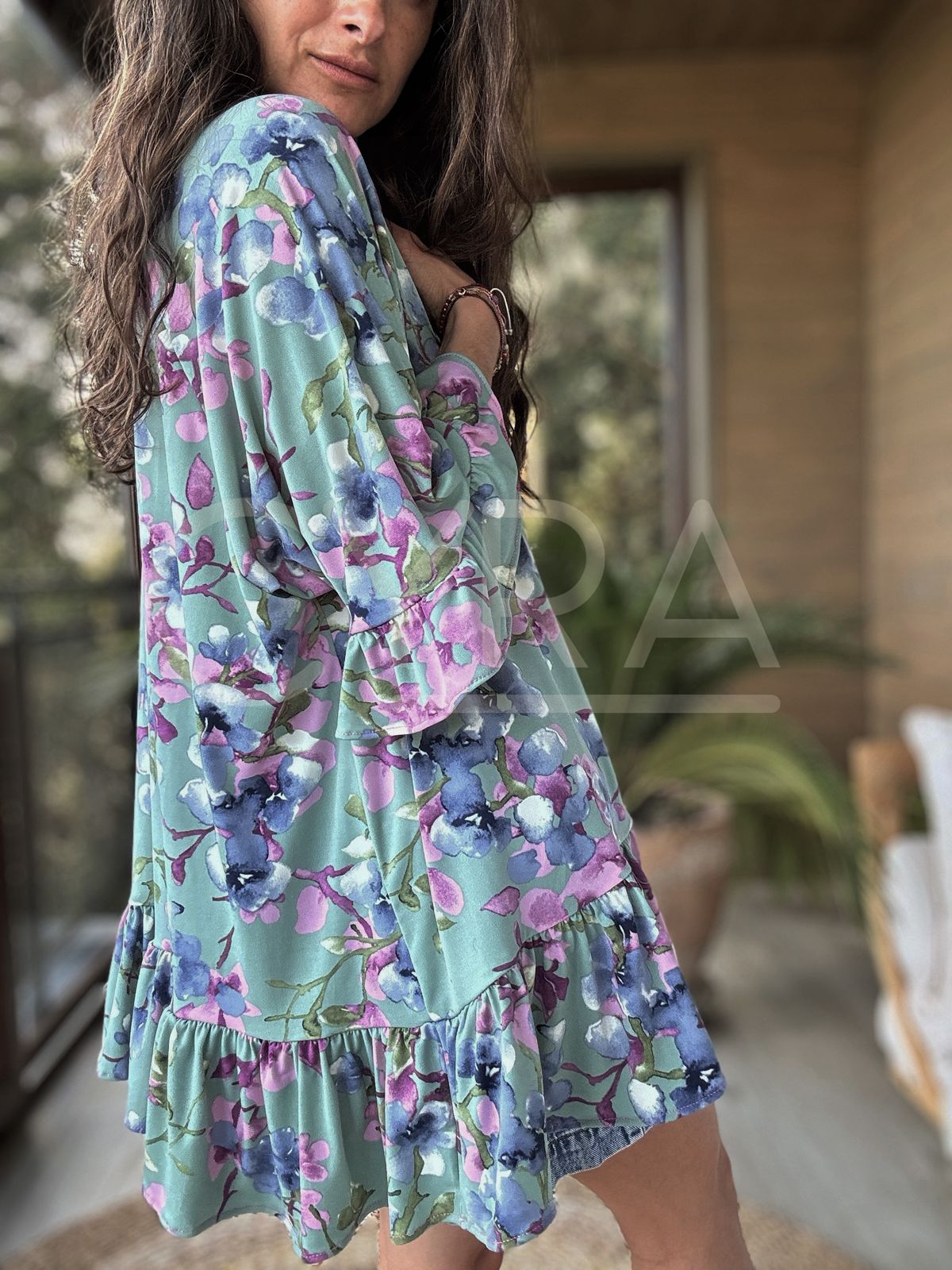 Blusón Flores agua - Colección CYRA