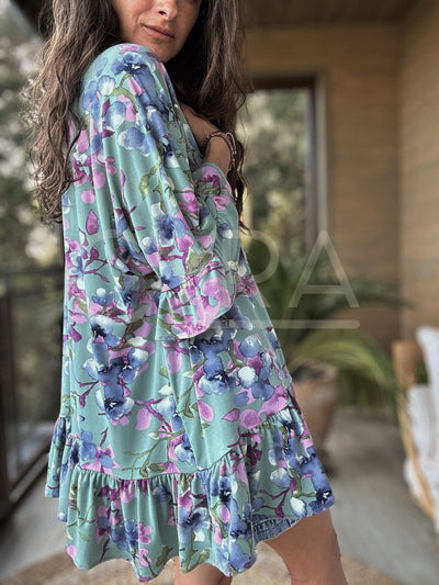 Blusón Flores agua - Colección CYRA