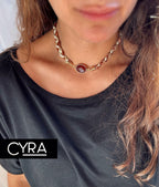 Choker turmalina café