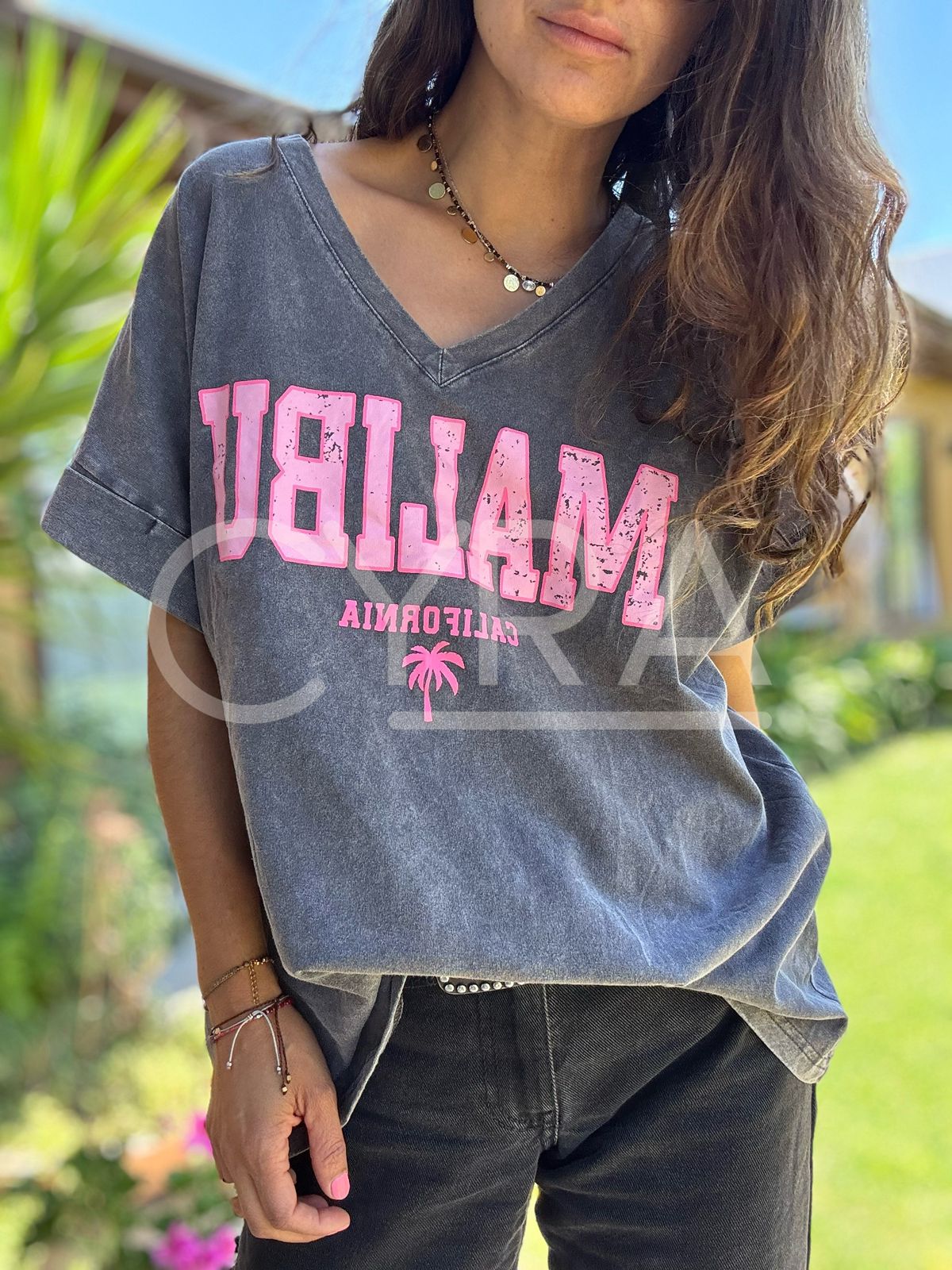 Polera Malibu gris claro