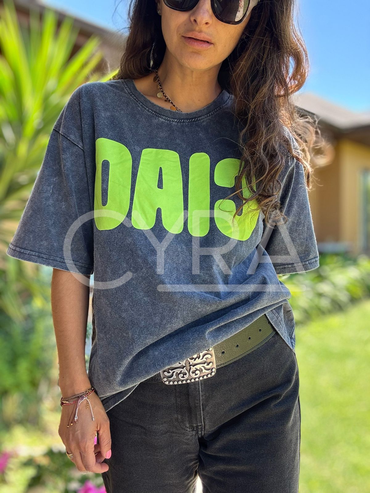 Polera Ciao gris – verde