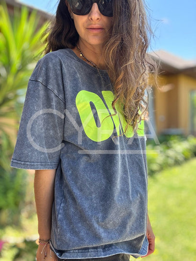 Polera Ciao gris – verde