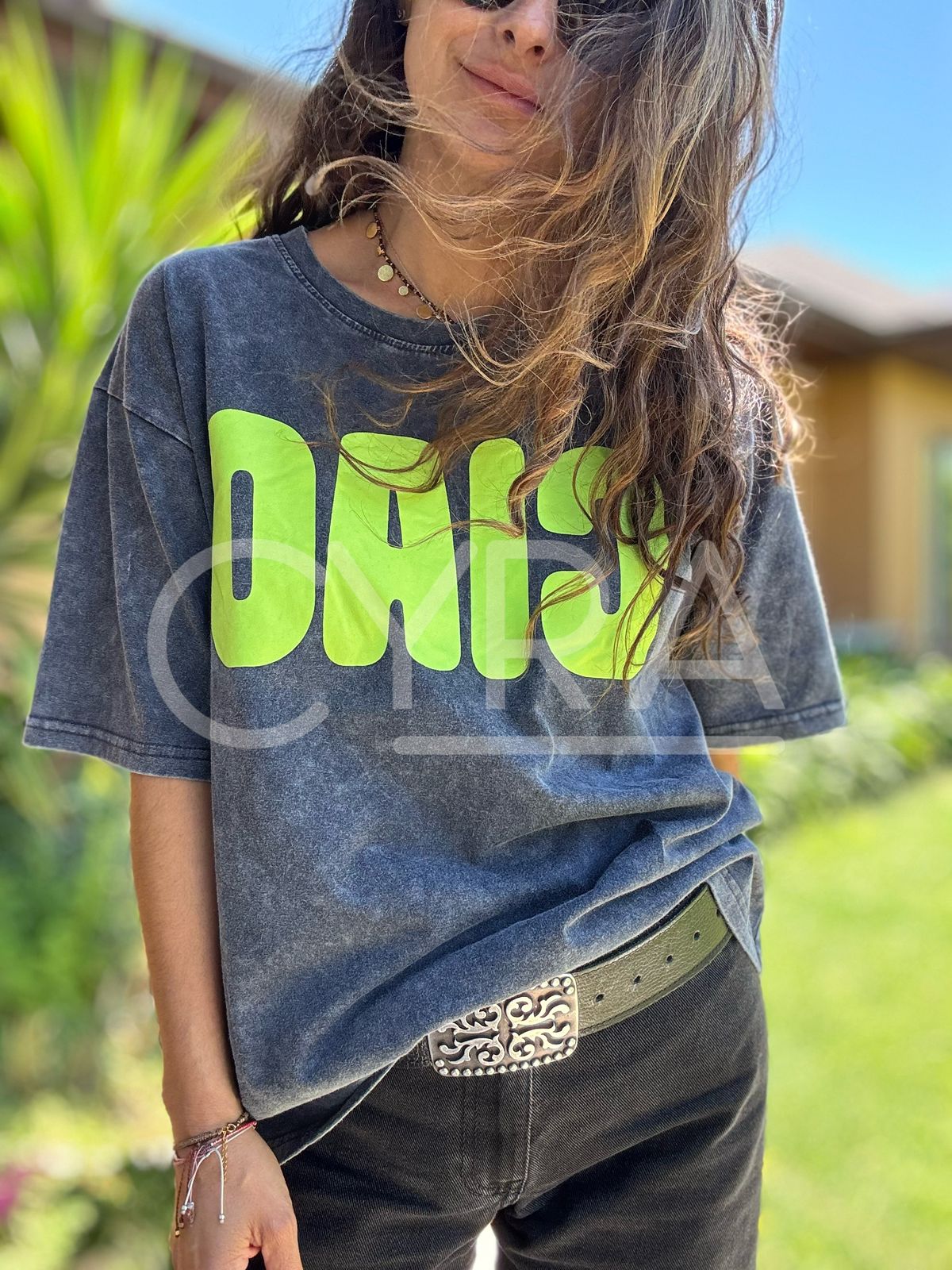 Polera Ciao gris – verde