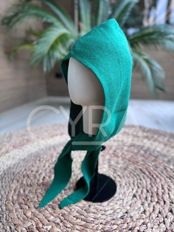 Gorro bufanda lana verde - Imagen 3