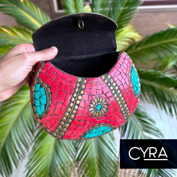 Cartera hindu piedra rojo - Imagen 4