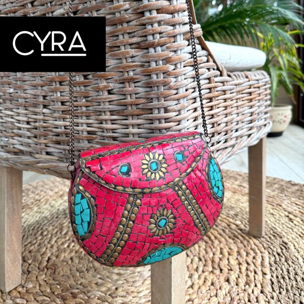 Cartera hindu piedra rojo