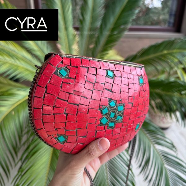 Cartera hindu piedra rojo - Imagen 2