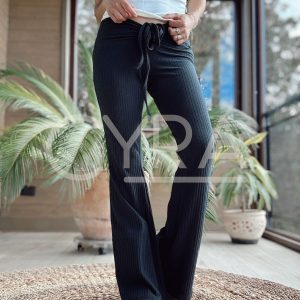 Pants algodón lazo negro