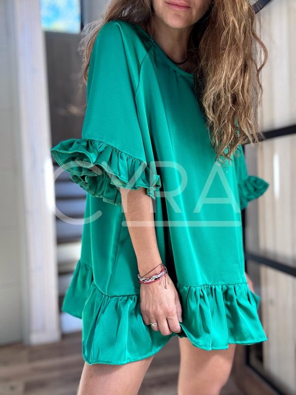 Blusón razo verde - Colección CYRA - Imagen 4