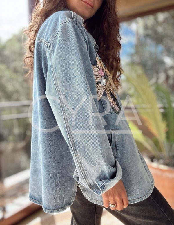 Chaqueta Manuela jeans lentejuelas - Imagen 2