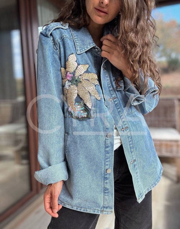 Chaqueta Manuela jeans lentejuelas - Imagen 6