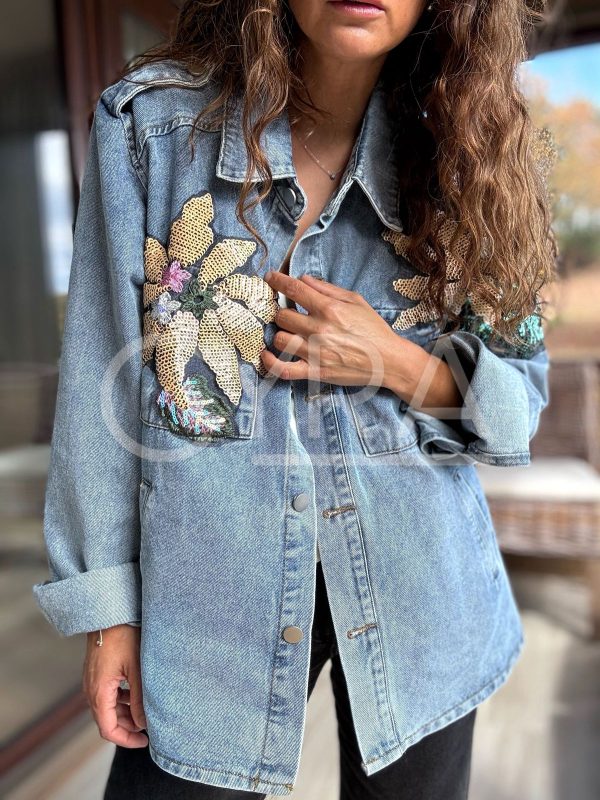 Chaqueta Manuela jeans lentejuelas - Imagen 11