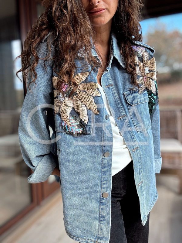 Chaqueta Manuela jeans lentejuelas - Imagen 10