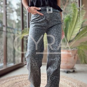 Pantalón animal print metal