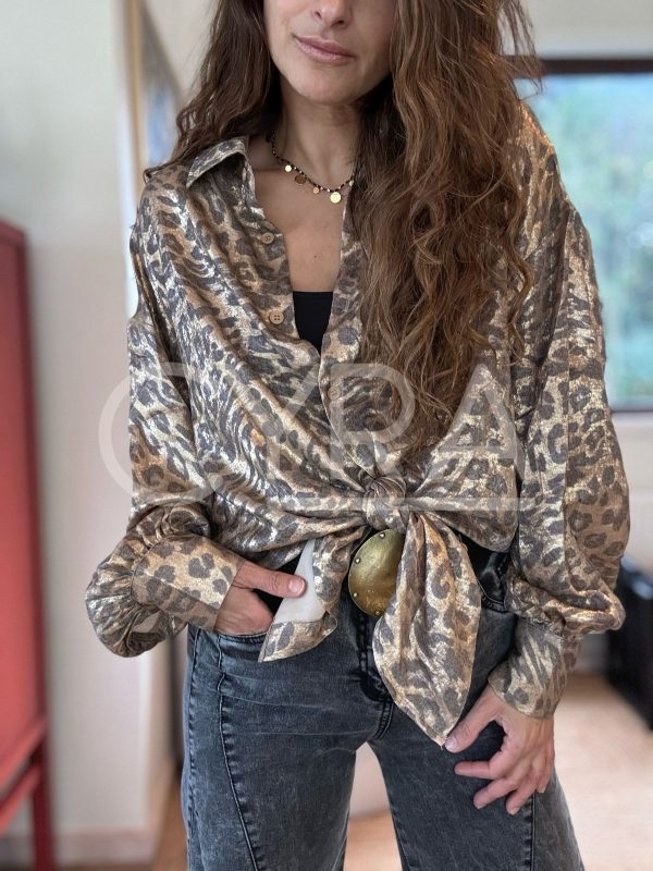 Blusa Satén animal print - Imagen 2