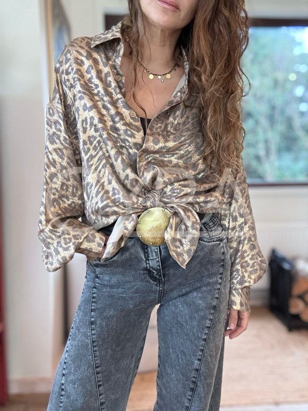 Blusa Satén animal print - Imagen 6