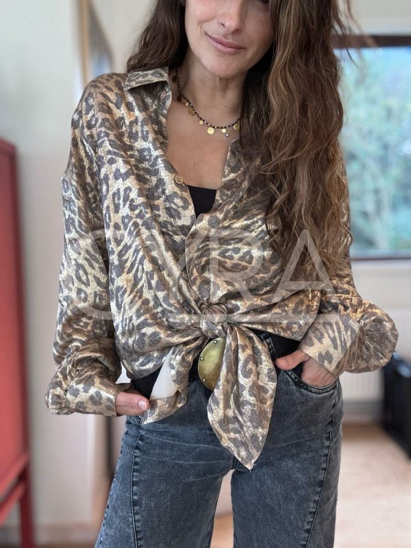 Blusa Satén animal print - Imagen 3