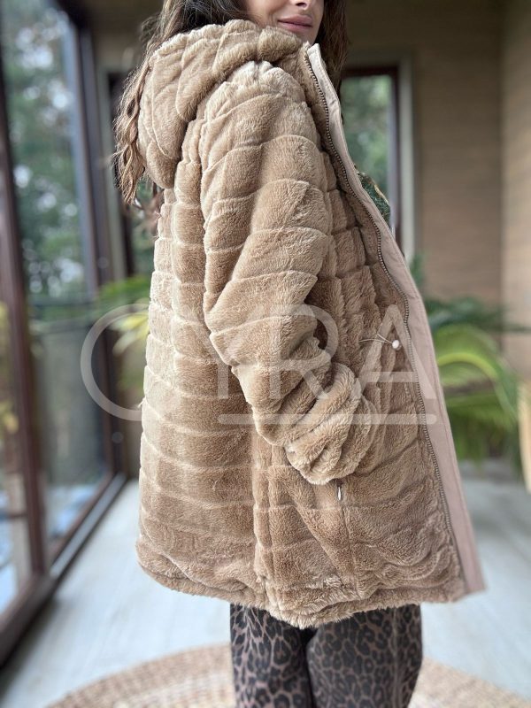 Chaqueta impermeable reversible beige - Imagen 2