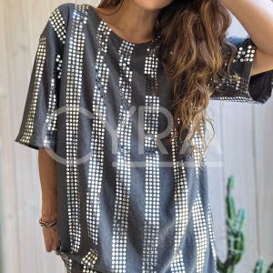 Polera gris brillos (colección exclusiva CYRA)