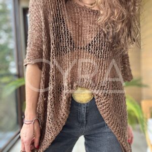 Polera hilo café