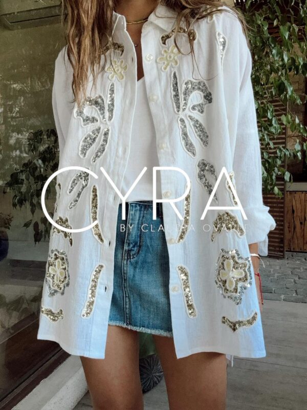 Sobre Camisa Ema blanco - Imagen 2